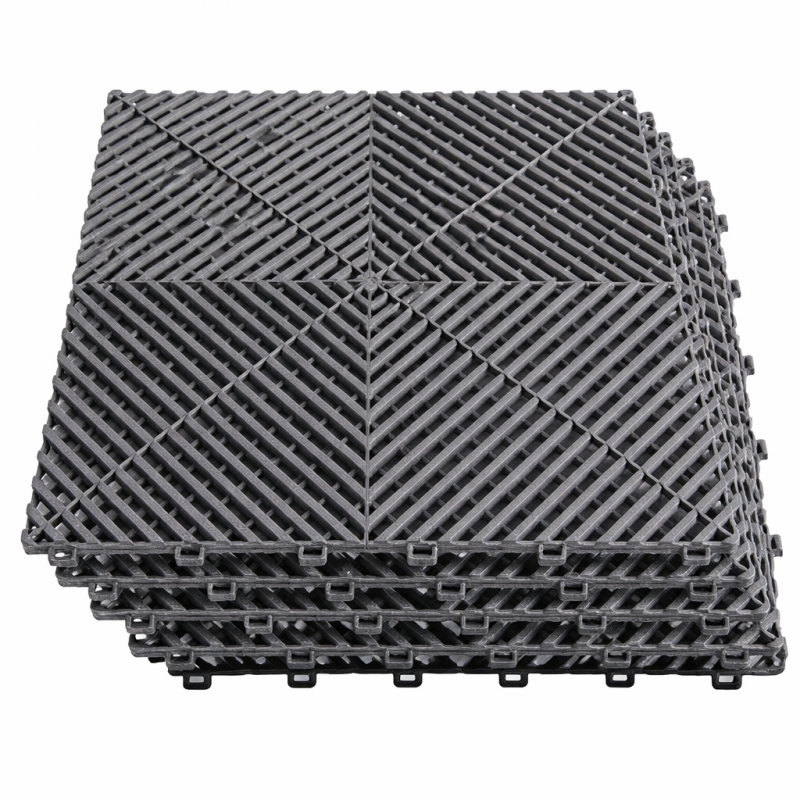 Piso Encastrable Plástico Garaje Autolavado Taller Detailing caja 6 unidades Gris Herramientas