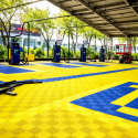 Piso Encastrable Plástico Garaje Autolavado Taller Detailing caja 6 unidades Amarillo Herramientas