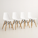 Pack 4 Sillas Eames DSW blancas Inicio