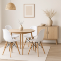 Pack 4 Sillas Eames DSW blancas Inicio