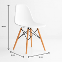 Pack 4 Sillas Eames DSW blancas Inicio
