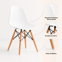 Pack 4 Sillas Eames DSW blancas Inicio