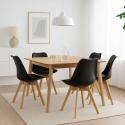 Pack 4 Sillas Tulip acolchada Negra Sillas de Comedor