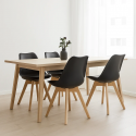 Pack 4 Sillas Tulip acolchada Negra Sillas de Comedor