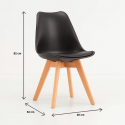 Pack 4 Sillas Tulip acolchada Negra Sillas de Comedor