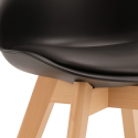 Pack 4 Sillas Tulip acolchada Negra Sillas de Comedor