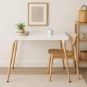Mesa Eames rectangular color blanco Inicio