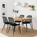 Pack de 4 Silla Europa Acolchada - Negra Sillas de Comedor