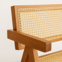 Silla Chandigarh Rattan - Madera Sillas de Comedor