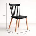 Pack 4 Sillas Windsor Negra Sillas de Comedor