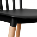 Pack 4 Sillas Windsor Negra Sillas de Comedor
