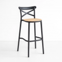 Taburete Piso de Bar Crossback 77cm Sillas Bar