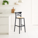 Taburete Piso de Bar Crossback 77cm Sillas Bar