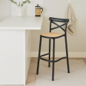 Taburete Piso de Bar Crossback 77cm Sillas Bar