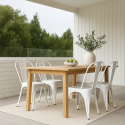 Sillas de Comedor diseño Tolix. Pack 4 Unidades Blanco Mate Inicio