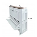 Zapatero Essenza Home Blanco Muebles de Dormitorio