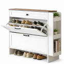 Zapatero Essenza Home Blanco Muebles de Dormitorio