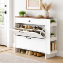 Zapatero Essenza Home Blanco Muebles de Dormitorio