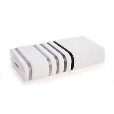 Toalla de Baño Karsten Lumina Blanco Gris 70x140 500gr Toallas