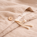 Funda plumon Lino Beige 2P Le Cottonier By Biancobelo Fundas para Plumón