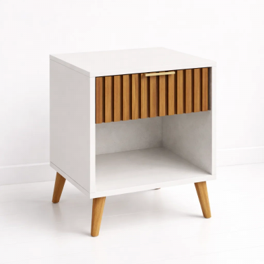 Velador Toulouse Blanco / Madera Veladores