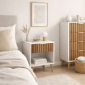 Velador Toulouse Blanco / Madera Veladores