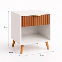 Velador Toulouse Blanco / Madera Veladores