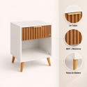 Velador Toulouse Blanco / Madera Veladores