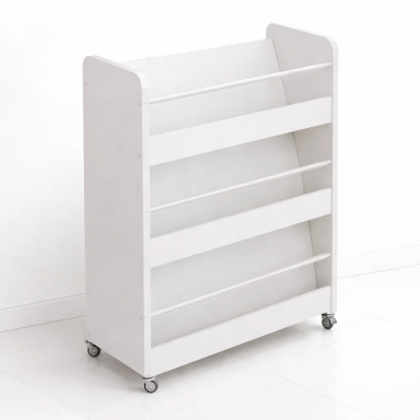 Estanteria con ruedas 3 niveles blanca Niños