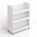 Estanteria con ruedas 3 niveles blanca Niños