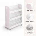 Estanteria con ruedas 3 niveles blanca Niños