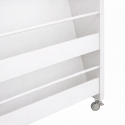 Estanteria con ruedas 3 niveles blanca Niños