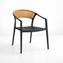 Silla Minimalista Ratán Respaldo Curvo Verona Sillas de Comedor