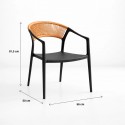 Silla Minimalista Ratán Respaldo Curvo Verona Sillas de Comedor