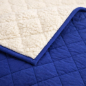 Quilt Velvet Termico Sherpa Azul KING Cubrecamas y Quilts