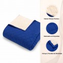 Quilt Velvet Termico Sherpa Azul KING Cubrecamas y Quilts