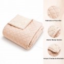 Quilt Velvet Termico Sherpa Crema King Cubrecamas y Quilts