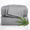 Juego de Sabanas de Bambu 300 Hilos Gris Biancobelo Sábanas