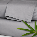 Juego de Sabanas de Bambu 300 Hilos Gris Biancobelo Sábanas