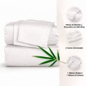 Juego de Sabanas de Bambu 300 Hilos Blanco Biancobelo Sábanas