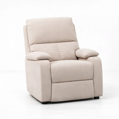 Bergere Reclinable Ibiza Leather Crema Sofás