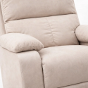 Bergere Reclinable Ibiza Leather Crema Sofás