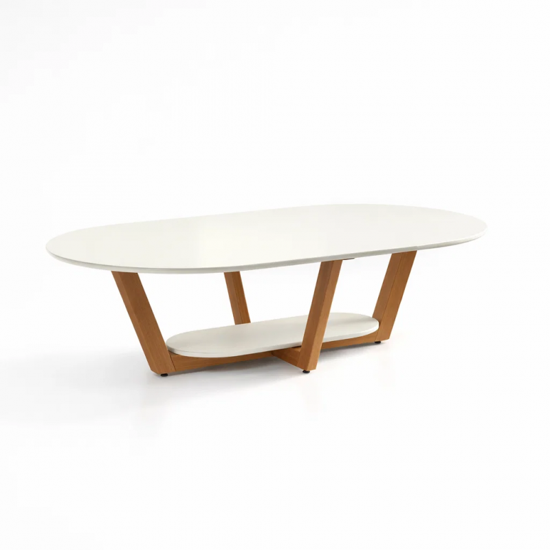 Mesa de Centro Elegance Blanca / Madera Mesas de Centro