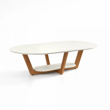 Mesa de Centro Elegance Blanca / Madera Mesas de Centro