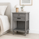 Velador Vintage Provenza 2 cajones Gris Veladores