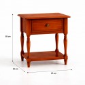 Velador Provenza Madera 1 cajon Veladores