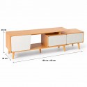 Rack de TV Ajustable nórdico color madera clara Racks TV