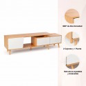 Rack de TV Ajustable nórdico color madera clara Racks TV