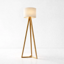 Lampara de Pie Classic Blanca / Madera Iluminación