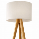 Lampara de Pie Classic Blanca / Madera Iluminación